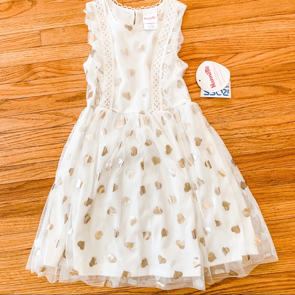 GIRLS GOLD STAR DRESS